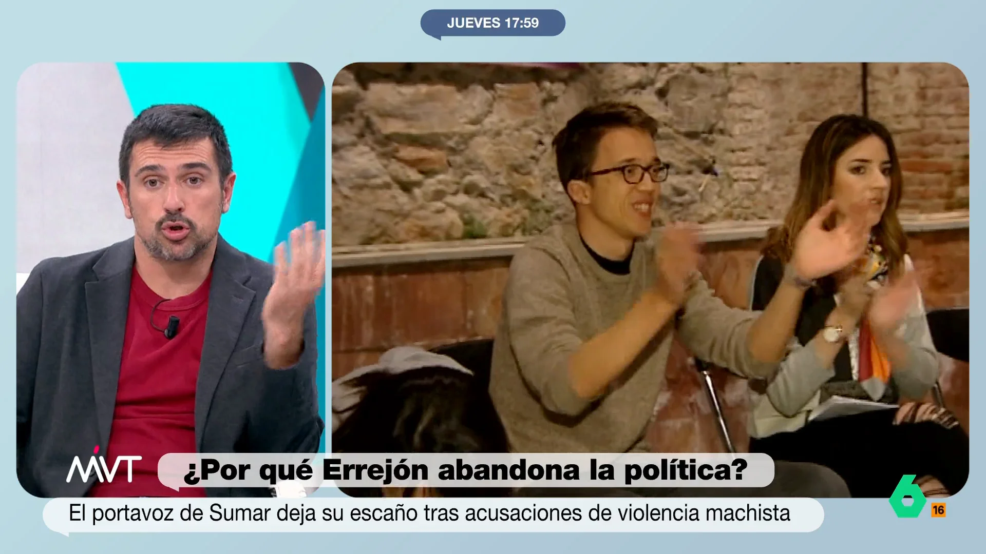 La reflexión de Ramón Espinar: "Hasta aquí ha llegado Sumar; Errejón ha dimitido hoy y Yolanda Díaz dimitió después de las europeas"