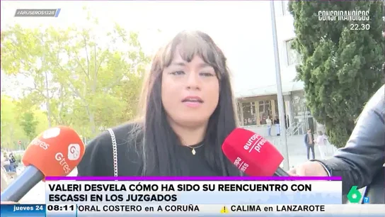 El tenso cara a cara de Álvaro Muñoz Escassi y su examante Valeri ante el juez: "Yo he mirado a un lado y él a otro" El tenso cara a cara de Álvaro Muñoz Escassi y su examante Valeri ante el juez: "Yo he mirado a un lado y él a otro"