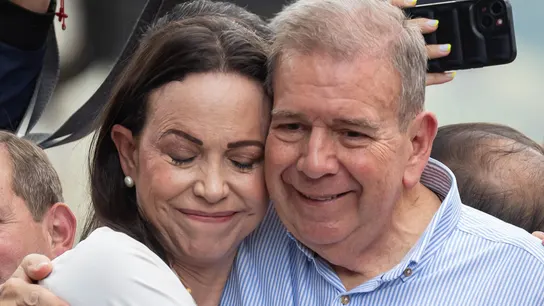 Imagen de archivo de los líderes opositores venezolanos María Corina Machado y Edmundo González Urrutia.  Imagen de archivo de los líderes opositores venezolanos María Corina Machado y Edmundo González Urrutia.