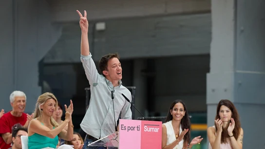 Íñigo Errejón interviene en un acto de campaña de Sumar, en una imagen de archivo Íñigo Errejón interviene en un acto de campaña de Sumar, en una imagen de archivo