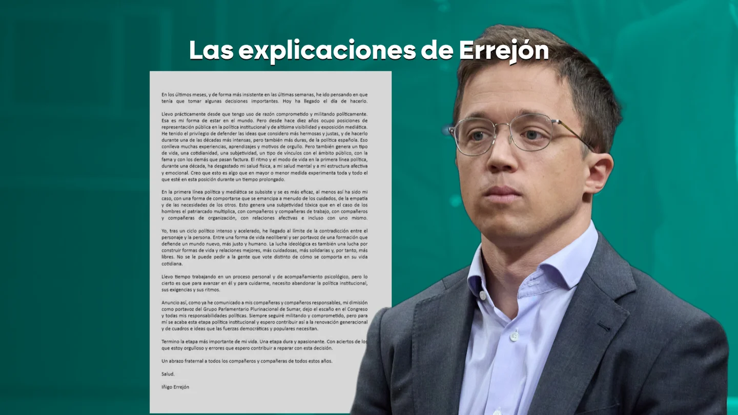 Errejón deja la política Errejón deja la política