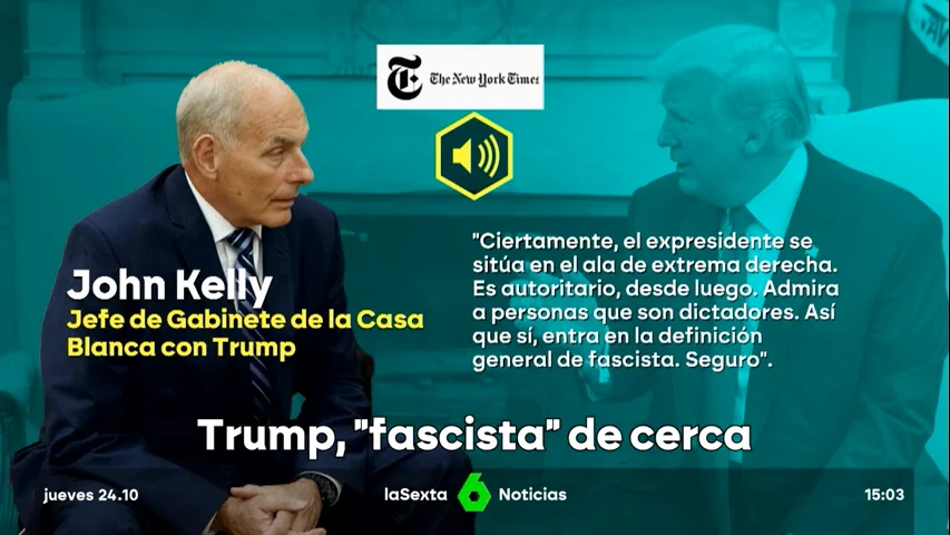 El ex jefe de gabinete de Trump asegura que es "la definición de fascista" y que admira a Hitler 