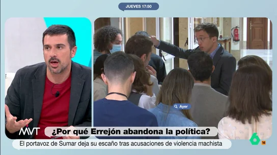 Espinar, sobre la dimisión de Errejón: “Hay una diferencia entre tratar mal y ser un maltratador” Espinar, sobre la dimisión de Errejón: “Hay una diferencia entre tratar mal y ser un maltratador”