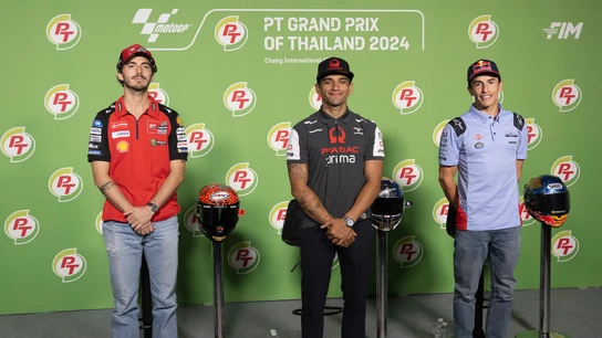 Pecco Bagnaia, Jorge Martín y Marc Márquez Pecco Bagnaia, Jorge Martín y Marc Márquez