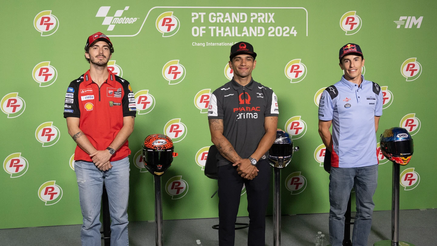 Pecco Bagnaia, Jorge Martín y Marc Márquez Pecco Bagnaia, Jorge Martín y Marc Márquez