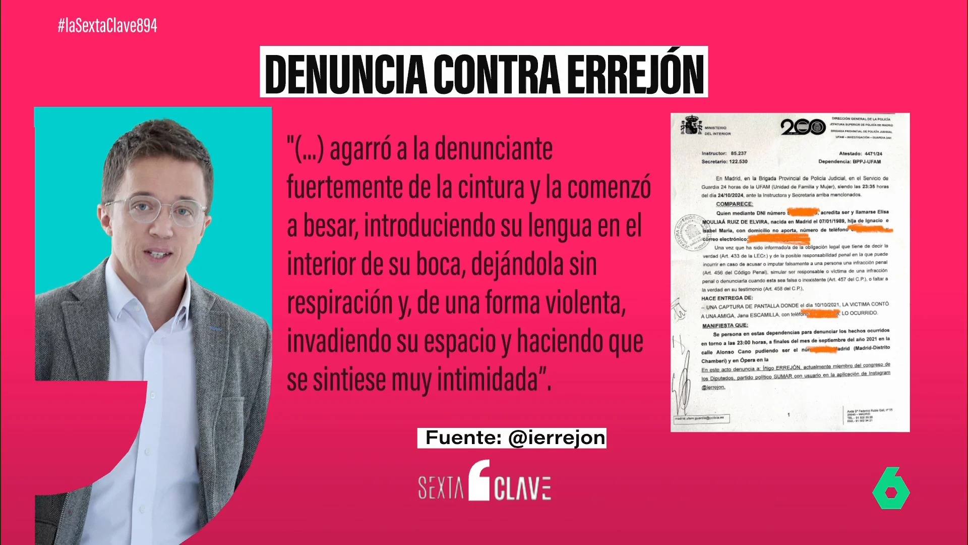 En un ascensor, en una fiesta y en su casa: los tres escenarios de las agresiones sexuales que enfrenta Errejón