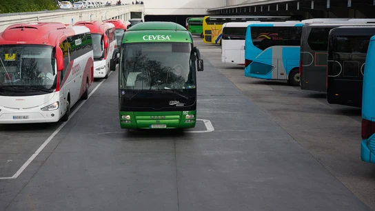 Autobuses en la estación sur de autobuses de Méndez Álvaro, a 22 de marzo de 2024, en Madrid (España). Autobuses en la estación sur de autobuses de Méndez Álvaro, a 22 de marzo de 2024, en Madrid (España).
