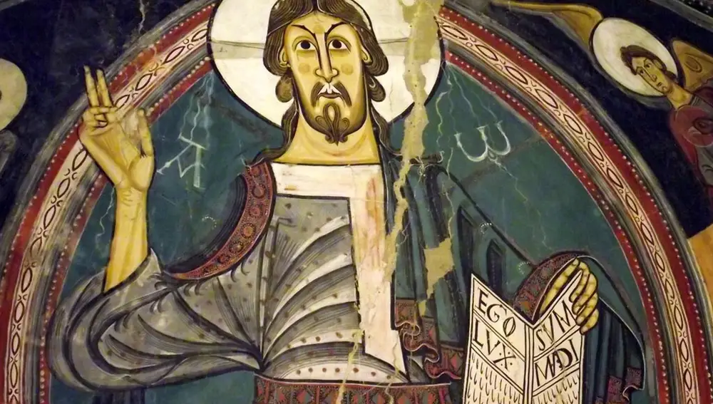 Detalle de la Iglesia de San Clemente de Tahull, en Lleida Detalle de la Iglesia de San Clemente de Tahull, en Lleida