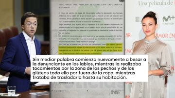 La denuncia de Mouliaá contra Errejón relata una agresión sexual que la dejó "paralizada"