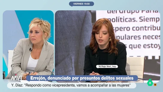 Cristina Pardo, tras la denuncia contra Errejón: "Ha habido una dispersión de valoraciones de lo ocurrido en la formación" La presentadora de Más Vale Tarde afirma que "no ha habido una voz cantante clara que ejerciera un liderazgo en un momento determinado".