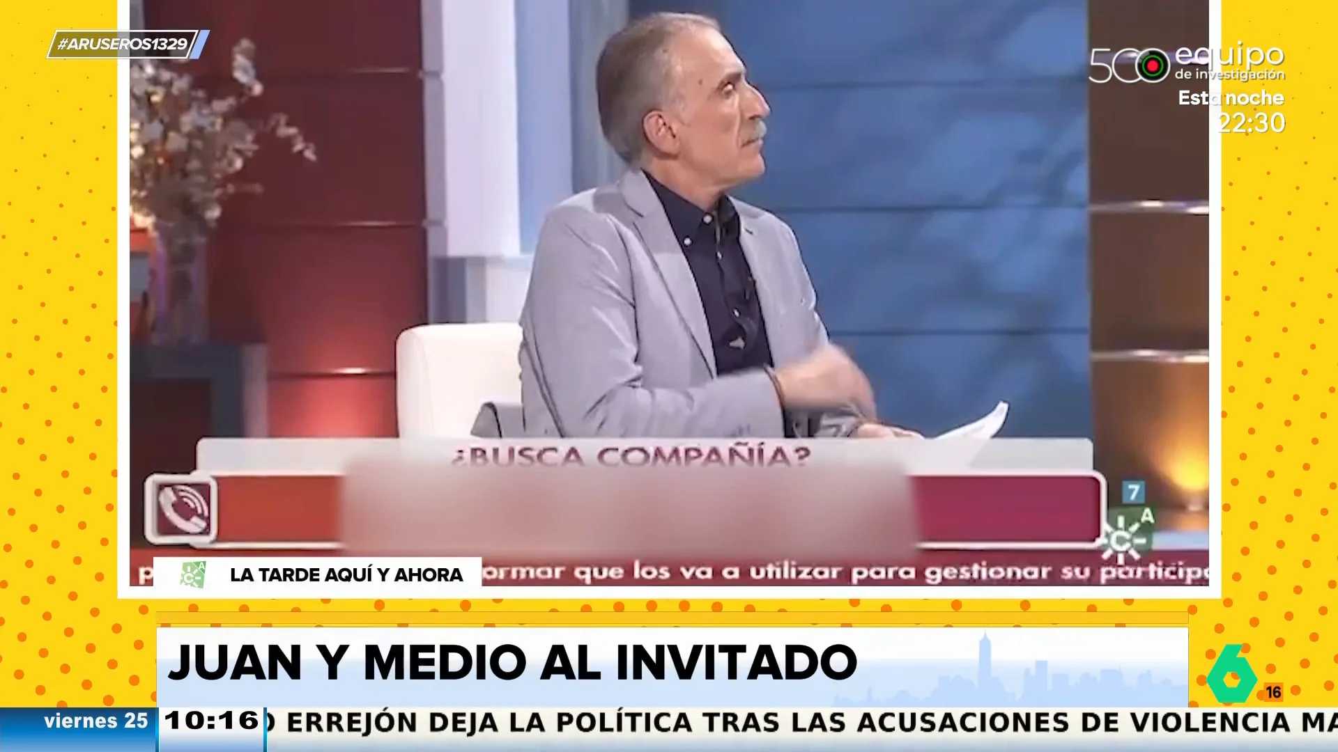 Juan y Medio, al anciano viudo que quiere encontrar el amor: "¿Esperar? ¡Está a punto de cascar!"