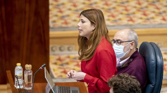 Loreto Arenillas, exdiputada de Más Madrid. La diputada de Más Madrid, Loreto Arenillas Gómez, interviene en una sesión del pleno de la Asamblea de Madrid, a 3 de marzo de 2022, en Madrid (España)