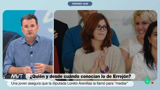 Iñaki López: "¿Cómo es posible que un miembro de un partido de izquierdas encubra comportamientos sexistas de su jefe?" El presentador de Más Vale Tarde indica que los comportamientos de Iñigo Errejón "son inaceptables para con el discurso y principal bandera de ese partido político".