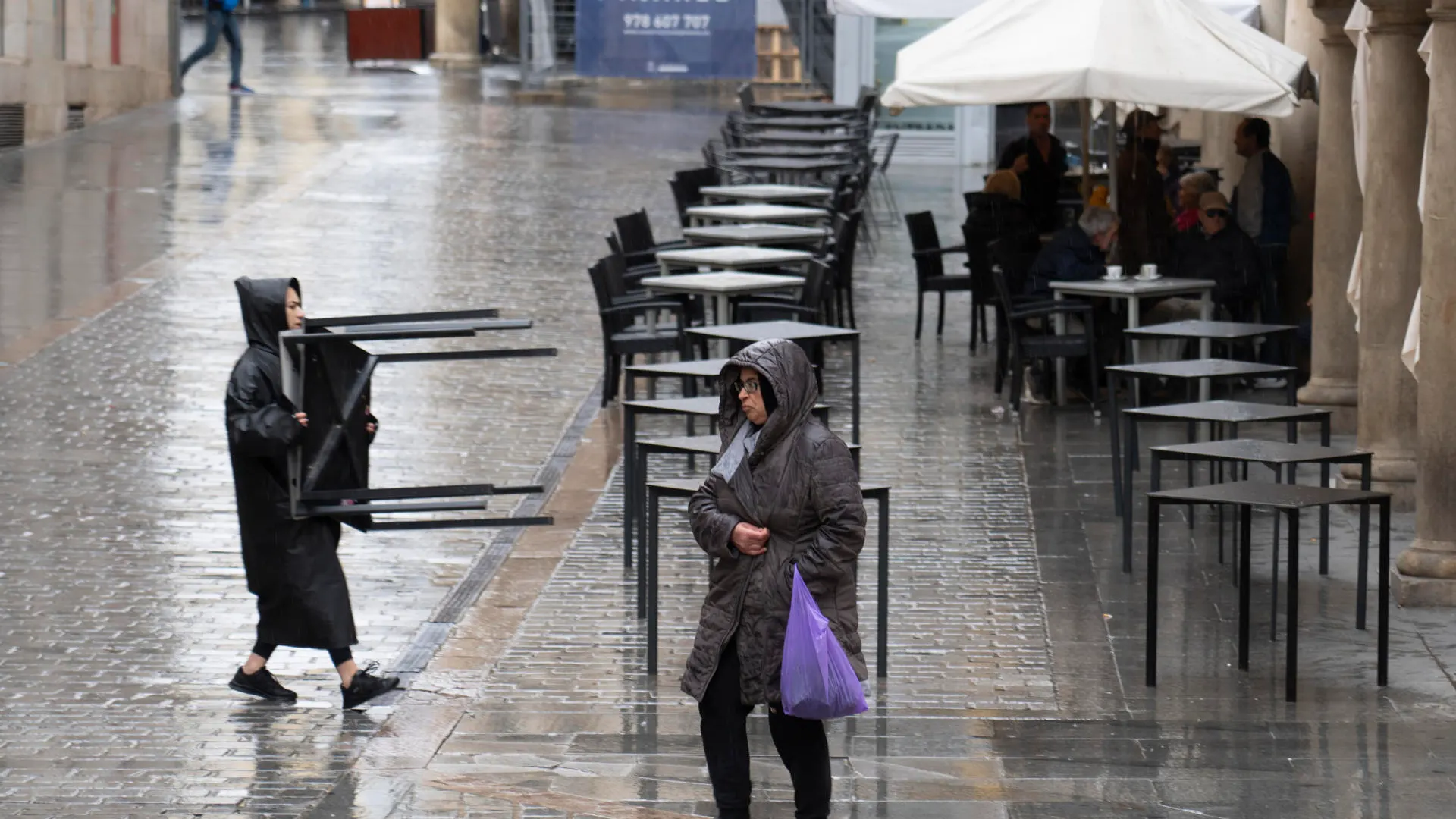 Día de lluvia en España