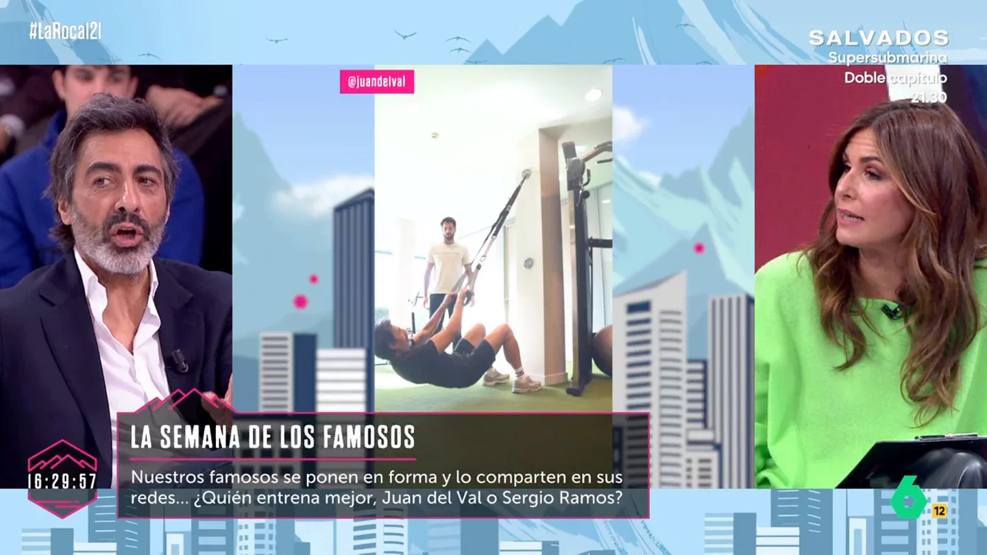 El vacile de Nuria Roca a Juan del Val al ver su vídeo entrenando en el gym: "Me parece innecesario verlo sin camiseta" El vacile de Nuria Roca a Juan del Val al ver su vídeo entrenando en el gym: "Me parece innecesario verlo sin camiseta"