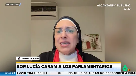 Sor Lucía, contra los políticos: "Que si la esposa de Sánchez o el novio de Ayuso, ¡solucionad los problemas de la gente!" Sor Lucía, contra los políticos: "Que si la esposa de Sánchez o el novio de Ayuso, ¡solucionad los problemas de la gente!"