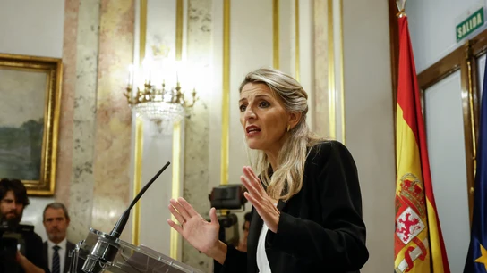 Yolanda Díaz, vicepresidenta segunda del Gobierno y Ministra de Trabajo y Economía Social, comparece en el Congreso Yolanda Díaz, vicepresidenta segunda del Gobierno y Ministra de Trabajo y Economía Social, comparece en el Congreso