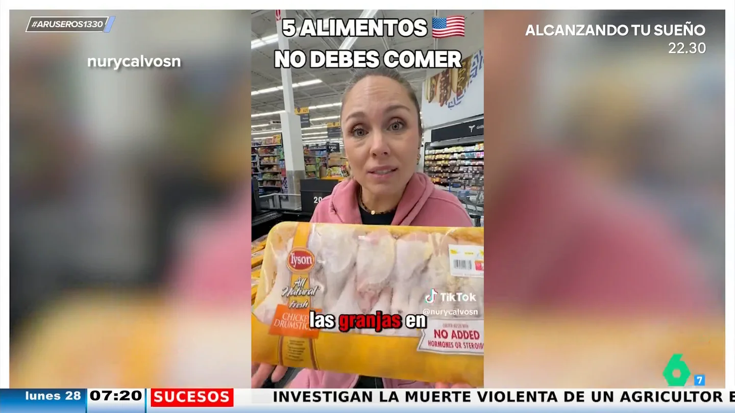 Una pareja española desvela qué cinco elementos no comer en EEUU: "No comáis pollo, estáis comiendo lejía" Una pareja española desvela qué cinco elementos no comer en EEUU: "No comáis pollo, estáis comiendo lejía"