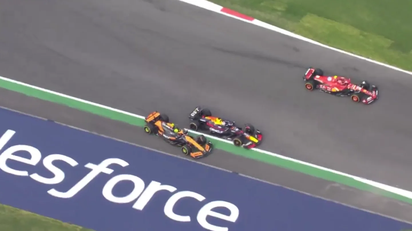 La acción polémica entre Verstappen y Norris en México La acción polémica entre Verstappen y Norris en México