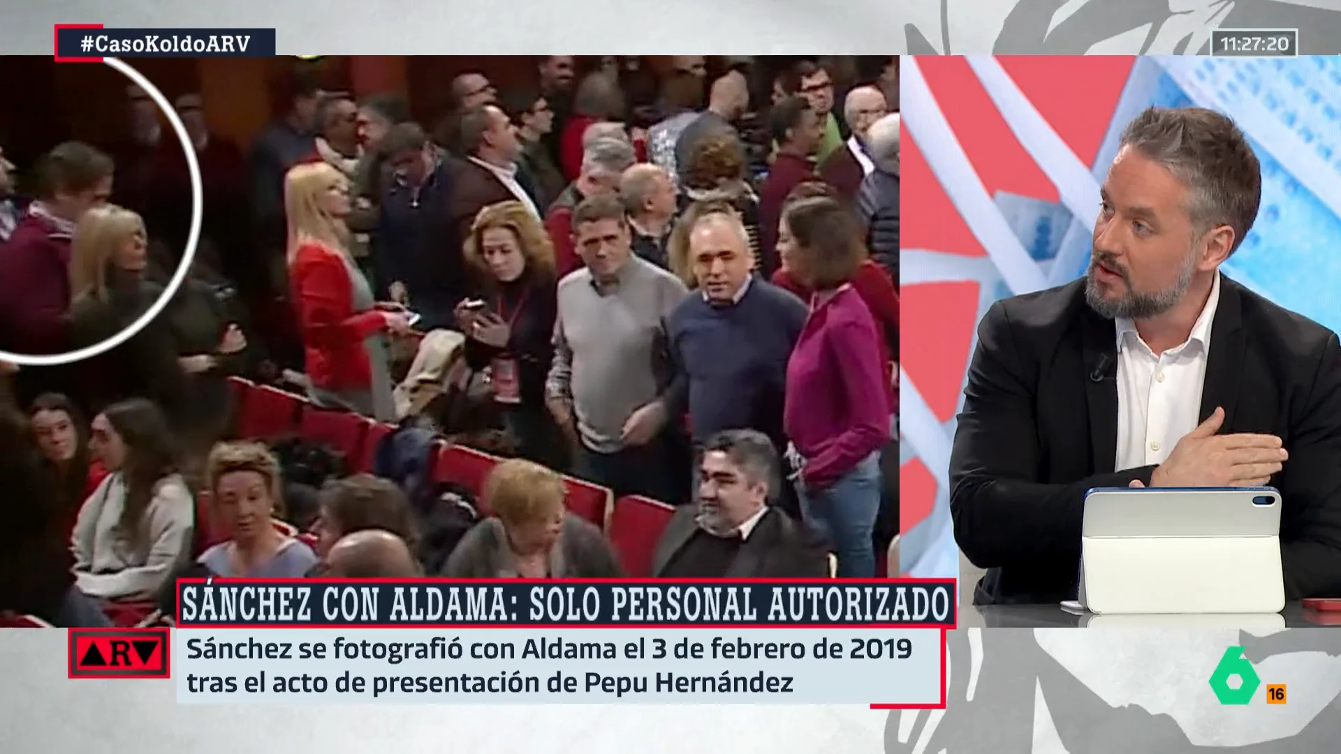 Basteiro, sobre la foto entre Sánchez y Aldama: "La coincidencia no es causalidad, en periodismo hay que actuar con algo más" Basteiro, sobre la foto entre Sánchez y Aldama: "La coincidencia no es causalidad, en periodismo hay que actuar con algo más"