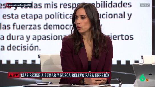 Pilar Velasco critica los se&ntilde;alamientos a las dirigentes de Sumar: "A ver si ahora van ellas las que tienen que responder por las agresiones de Errej&oacute;n" 
