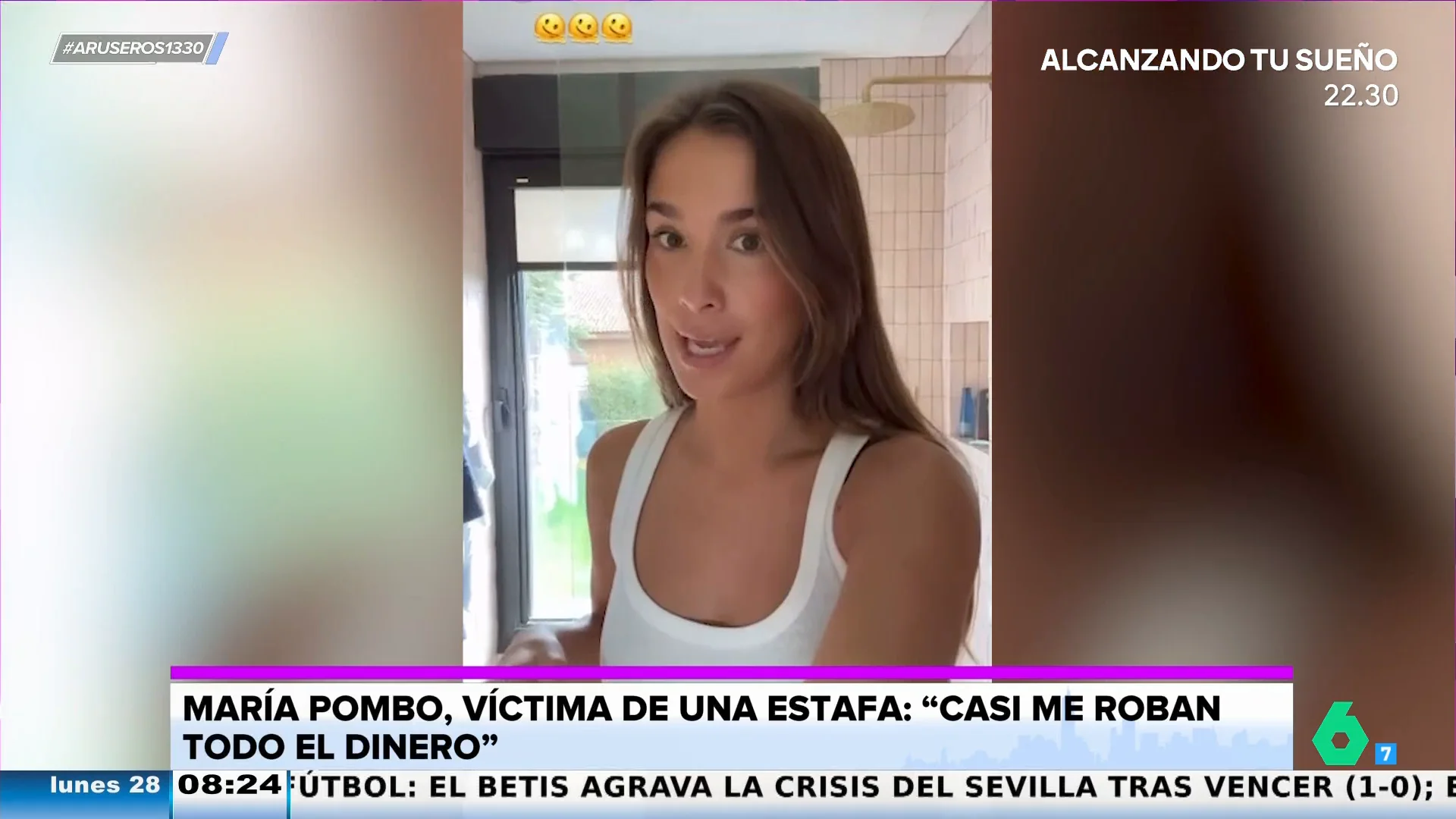 María Pombo explica cómo fue víctima de una estafa en su móvil: "Están en mi cuenta y me van a quitar todo"