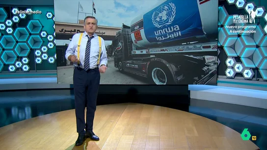Wyoming, tras prohibir Israel la actividad de la UNRWA en Gaza: "No debemos aceptar la barbarie como algo inevitable" El presentador de El Intermedio expone que Israel "no solo quiere eliminar a los gazatíes, además pretende que nos olvidemos para siempre de ellos, no quiere que queden testigos de lo que está haciendo en Gaza".