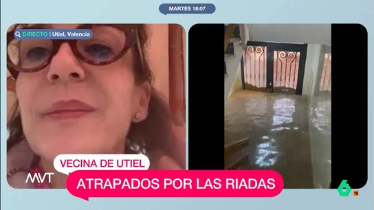Una vecina de Utiel muestra en directo la devastación de las inundaciones: "Cuando lo vives es patético, muy triste" Más Vale Tarde conecta con Inmaculada, una vecina de Utiel, que explica en primera persona cómo están viviendo en esta localidad los estragos provocados por la DANA: "En casa estamos bien, pero alrededor está todo inundado".