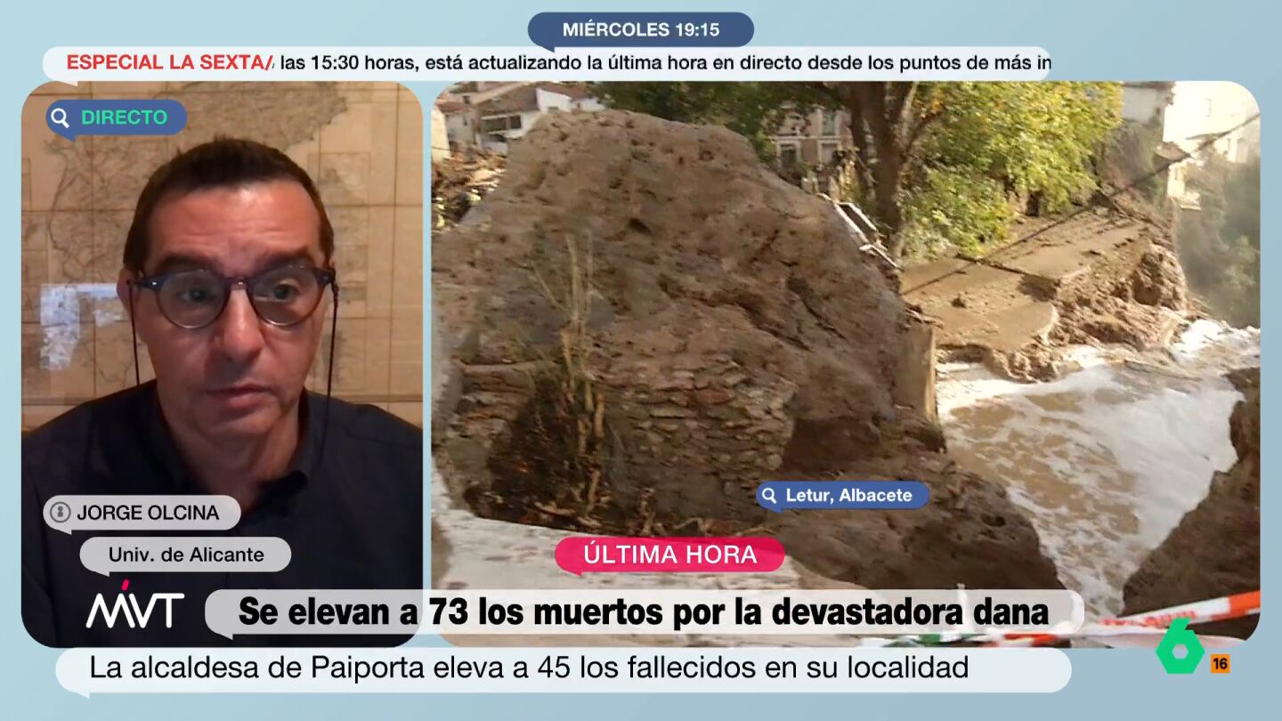 Jorge Olcina, sobre el sistema de alertas por colores en meteorolog&iacute;a: "A lo mejor tenemos que cambiar los colores y poner un color negro para asustar m&aacute;s"