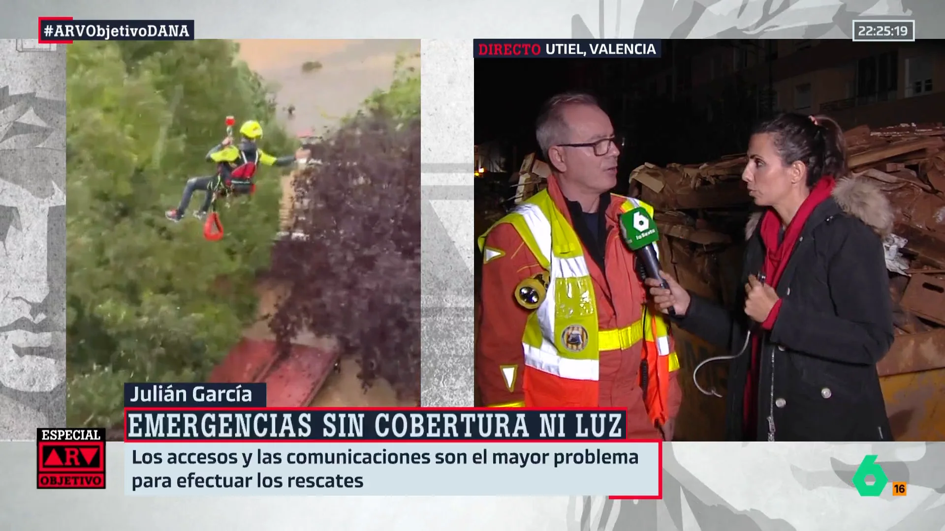 El sargento de bombero Julián García, sobre la falta de gas en Utiel: "El escape se ha solventado, pero el problema sigue. Eso ya es cosa de la compañía"