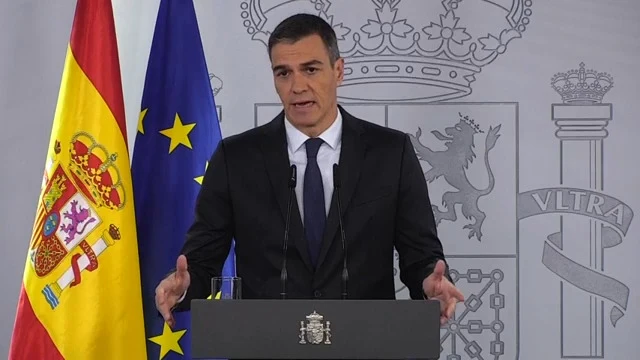 El presidente del Gobierno, Pedro Sánchez, comparece tras las graves consecuencias de la DANA, este miércoles. 