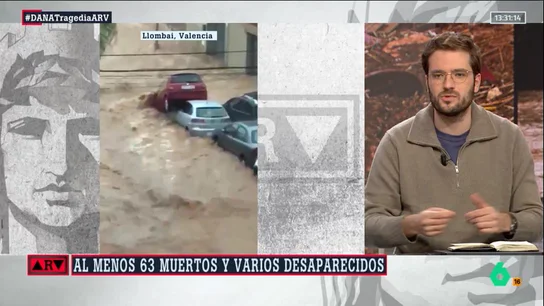 Alán Barroso, tajante: "No puede ser que si la AEMET avisó, no se lanzara la alerta a los valencianos hasta las 20h" Alán Barroso, tajante: "No puede ser que si la AEMET avisó, no se lanzara la alerta a los valencianos hasta las 20h"