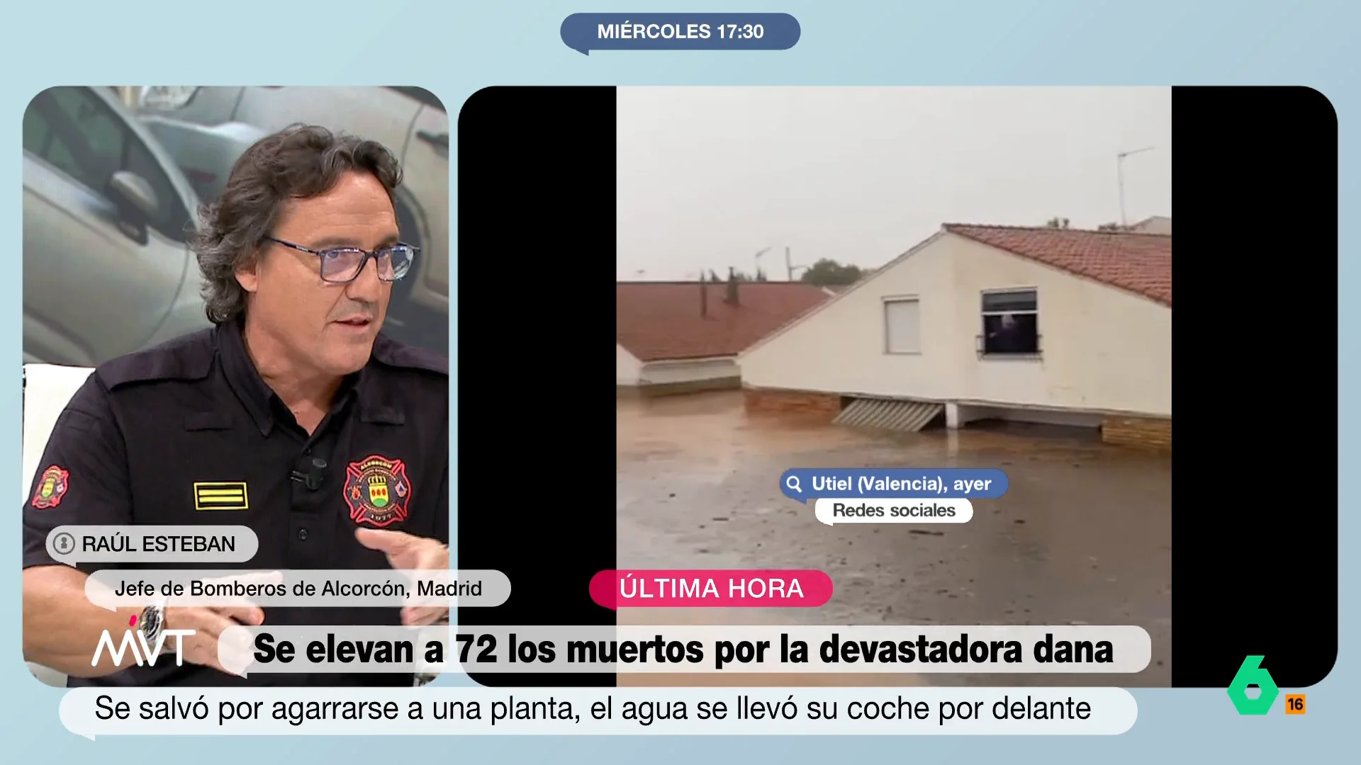 Raúl Esteban, jefe de Bomberos de Alcorcón, explica en este vídeo de Más Vale Tarde cómo se decide el orden de los rescates en situaciones de emergencia como la ocurrida en las zonas devastadas por la DANA.