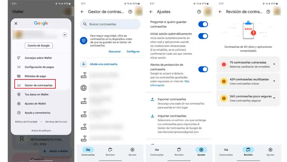 Gestionando contraseñas con Google Wallet Gestionando contraseñas con Google Wallet