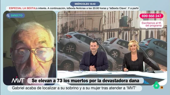 Gabriel logra encontrar a su sobrino y a la mujer de este tras hacer un llamamiento en Más Vale Tarde Minutos después de charla con el programa Gabriel Sarasola ha recibido la mejor noticia: su sobrino, Asier, y Marian, la mujer de este, han aparecido sanos y salvos.