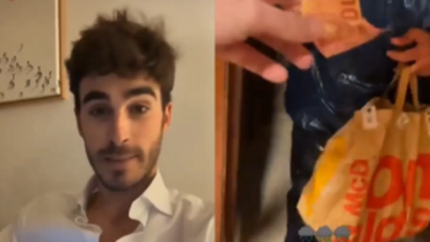 El polémico vídeo de Luis Zamalloa, marido de Marta Pombo, pidiendo comida a domicilio en plena tormenta en Madrid El polémico vídeo de Luis Zamalloa, marido de Marta Pombo, pidiendo comida a domicilio en plena tormenta en Madrid