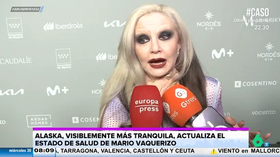 Alaska, del estado de salud de Mario Vaquerizo: "El día a día es complicado, pero no hay que dramatizar" Alaska, del estado de salud de Mario Vaquerizo: "El día a día es complicado, pero no hay que dramatizar"