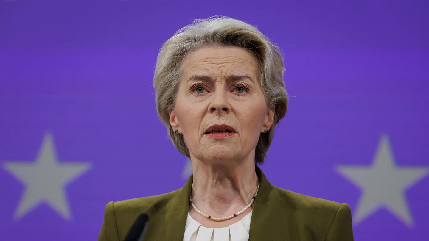 La presidenta de la Comisión Europea, Ursula von der Leyen, en una rueda de prensa este miércoles 30 de octubre La presidenta de la Comisión Europea, Ursula von der Leyen, en una rueda de prensa este miércoles