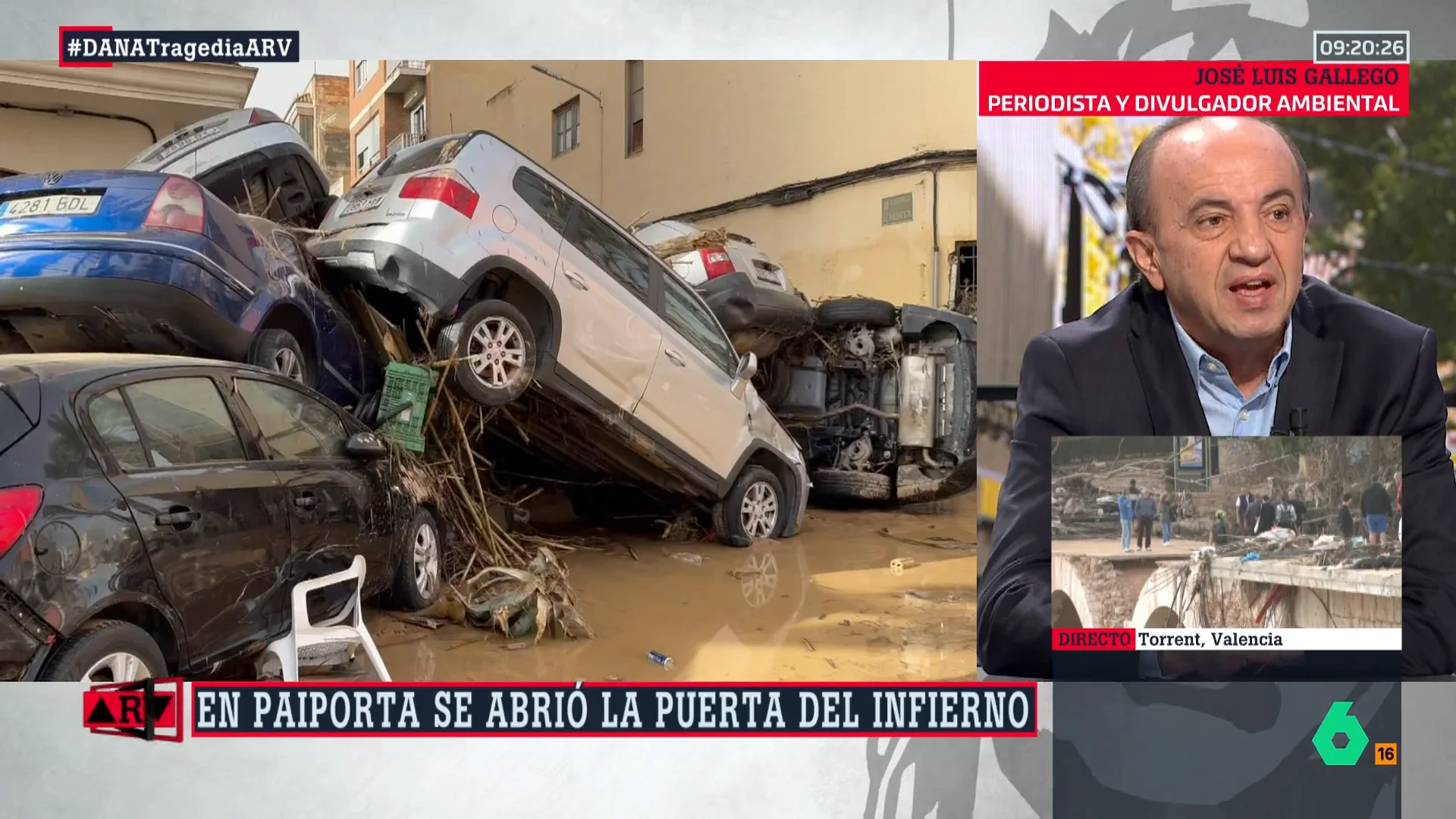 José Luis Gallego, tajante tras la DANA de Valencia: "Hemos invadido los dominios del agua"