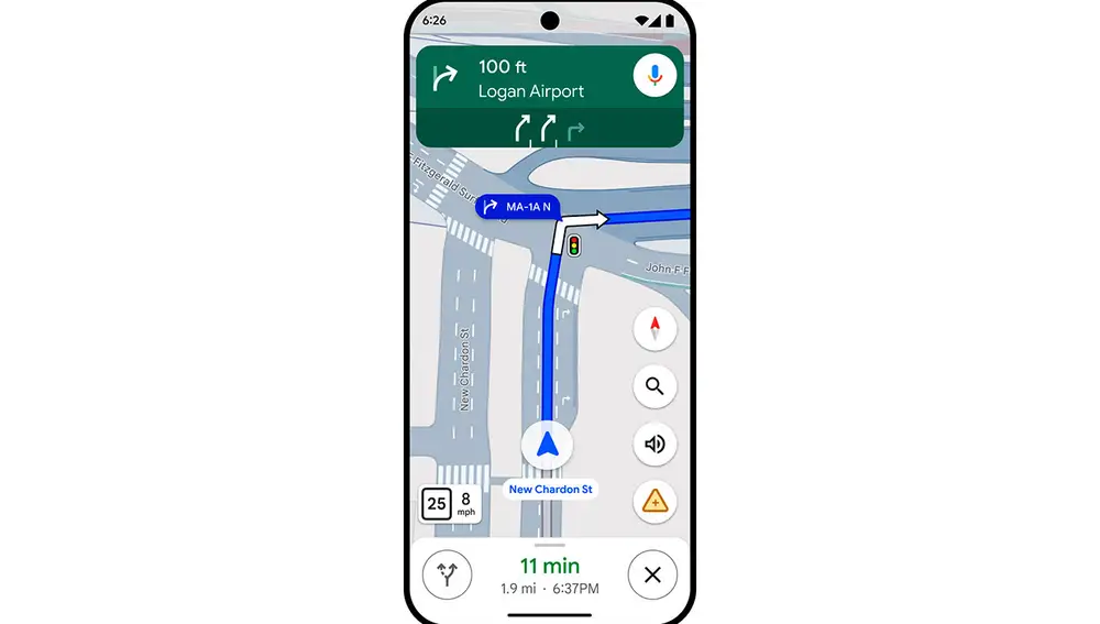 Los nuevos carriles en Google Maps Los nuevos carriles en Google Maps
