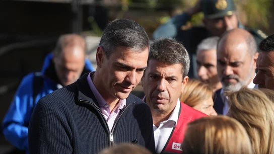 Pedro Sánchez y Carlos Mazón en Valencia. Pedro Sánchez y Carlos Mazón en Valencia.