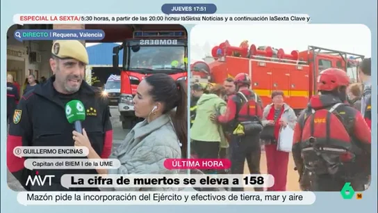 Guillermo Encinas capitán del BIEM I de la UME habla para Más Vale Tarde Guillermo Encinas capitán del BIEM I de la UME habla para Más Vale Tarde