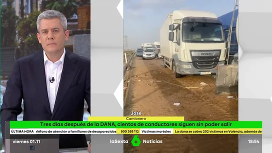 laSexta habla con un camionero atrapado en la A7 laSexta habla con un camionero atrapado en la A7