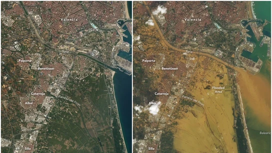 El antes y el después de la DANA en Valencia El antes y el después de la DANA en Valencia