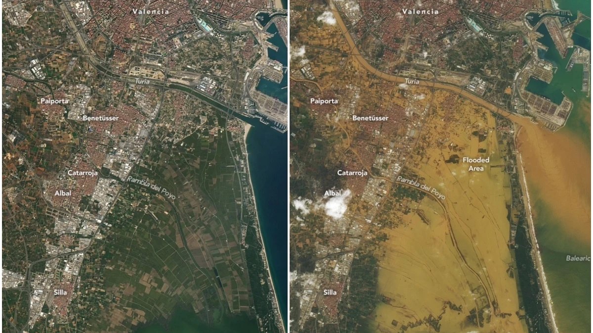 El antes y el después de la DANA en Valencia