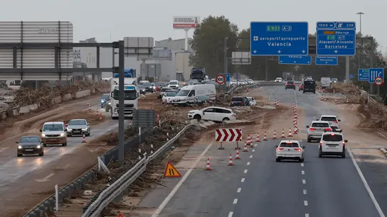 Estado de la A-3 en su paso por Godelleta Estado de la A-3 en su paso por Godelleta