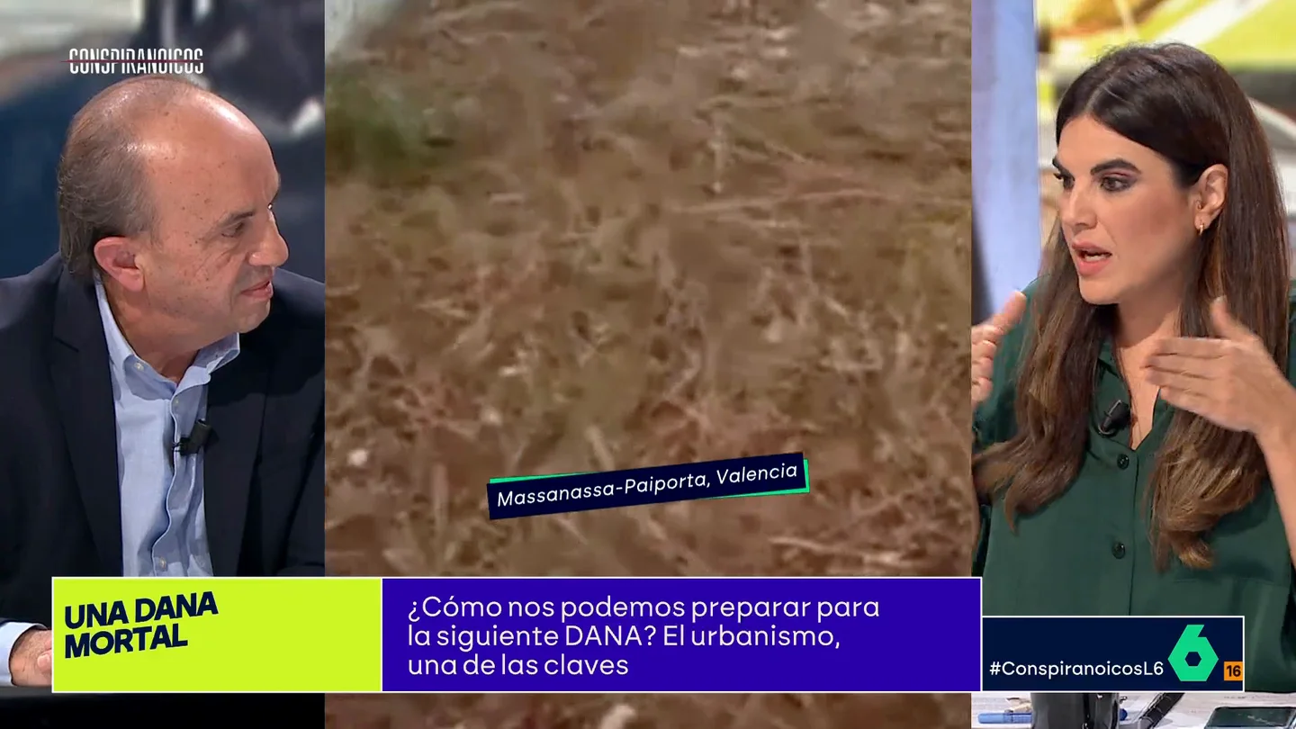 CONSPIRANOICOS La meteoróloga Joanna Ivars analiza los distintos fenómenos que ocurren durante la DANA: "El agua puede levantar un camión" CONSPIRANOICOS La meteoróloga Joanna Ivars analiza los distintos fenómenos que ocurren durante la DANA: "El agua puede levantar un camión"