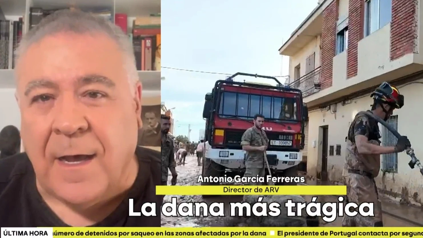 Antonio García Ferreras habla sobre el envío de 5.000 efectivos del Ejército a Valencia