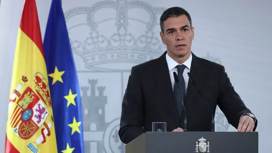 Pedro Sánchez en rueda de prensa Pedro Sánchez en rueda de prensa
