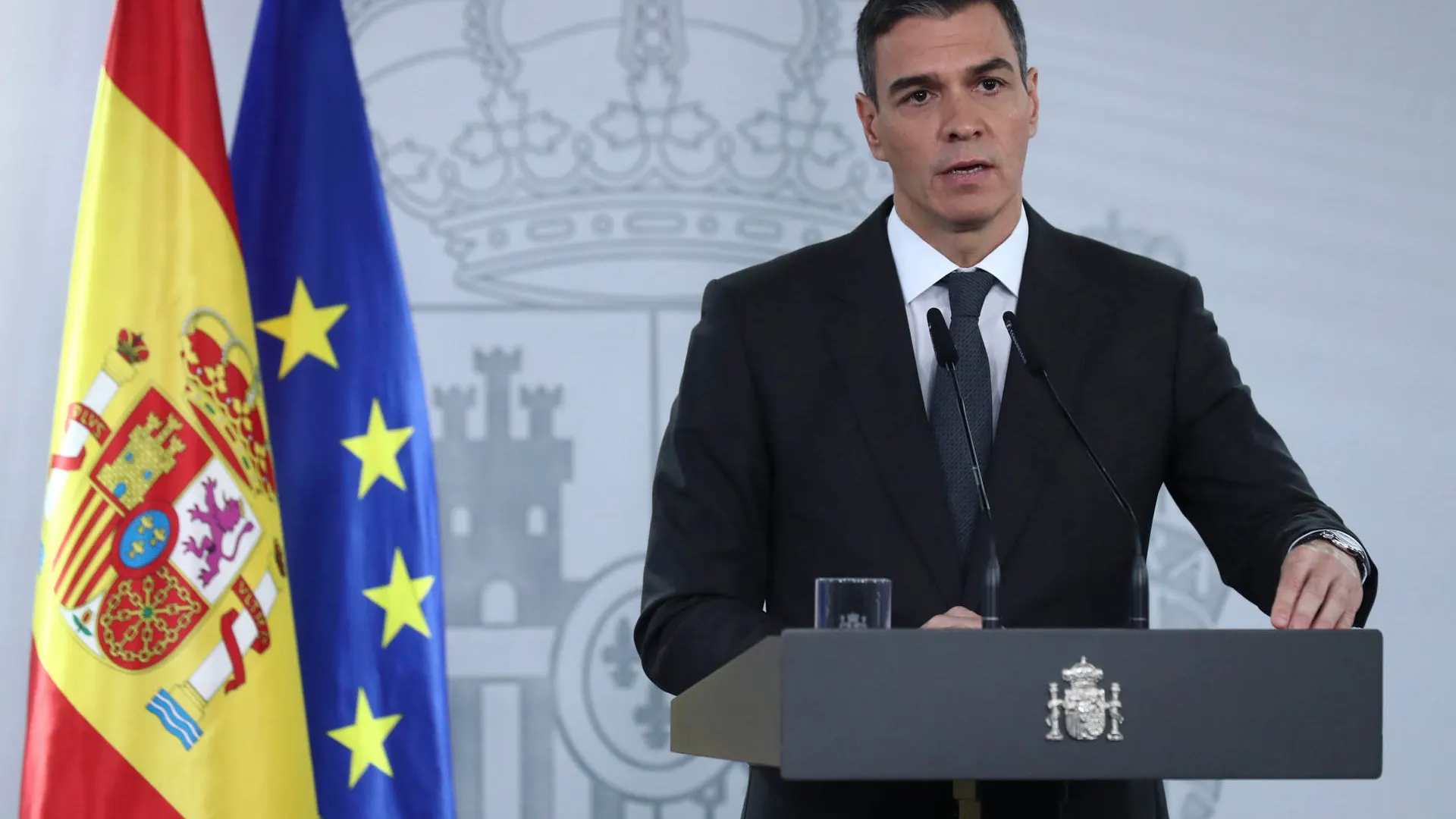 Pedro Sánchez en rueda de prensa